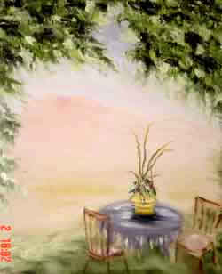 peinture: table champêtre